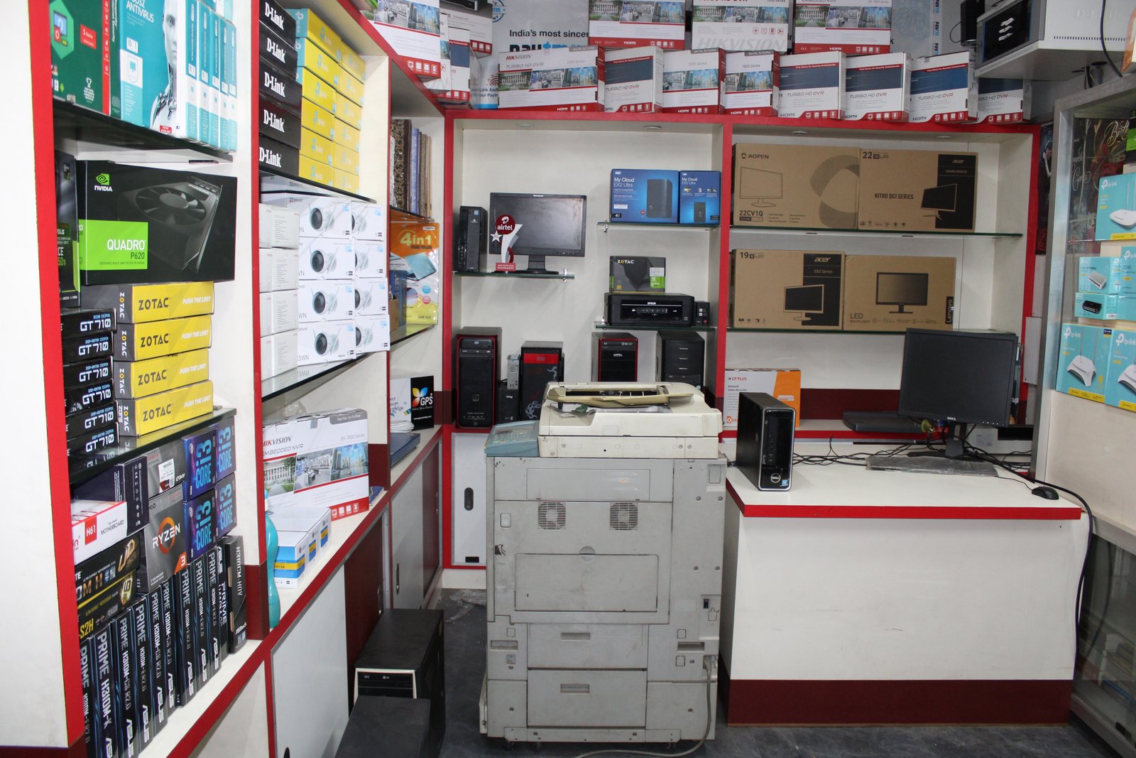Welcome Agencies display of computer products and accessories